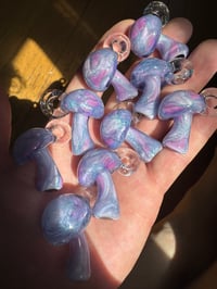 Image 1 of Mini Scribbleshroom Pendys in light purples