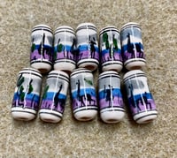 Llama Tube Beads 18x8mm Peruvian Ceramic Large 3mm Hole Llamas 10 beads L15