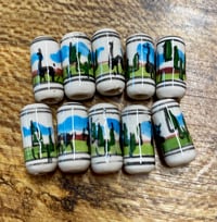Llama Tube Beads 18x8mm Peruvian Ceramic Large 3mm Hole Llamas 10 beads L14