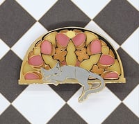 Image 2 of Grey Cat Cathedral Enamel Pin 