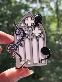 Image 5 of Gothic Wedding Cathedral Enamel Pin 