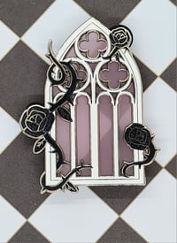 Image 2 of Gothic Wedding Cathedral Enamel Pin 