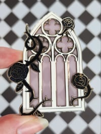 Image 3 of Gothic Wedding Cathedral Enamel Pin 