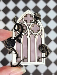 Image 1 of Gothic Wedding Cathedral Enamel Pin 