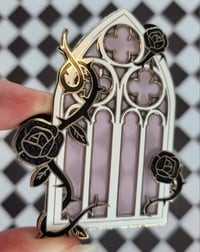 Image 4 of Gothic Wedding Cathedral Enamel Pin 