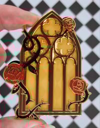Image 1 of Golden Hour Cathedral Enamel Pin 
