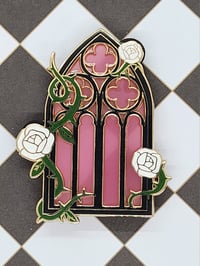 Image 2 of Romantic Morning Cathedral Enamel Pin 