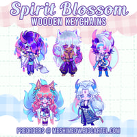 Image 2 of Spirit Blossom Wooden Keychains