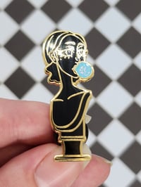Image 2 of Blue Bubble Bust Enamel Pin