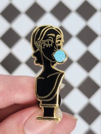 Image 1 of Blue Bubble Bust Enamel Pin