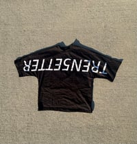 Image 5 of Black “Who is Tren5etter” oversized tee