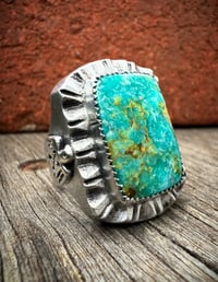 Image 1 of Copy of WL&A Handmade Patagonia (AZ) Thunderbird Heavy Signet Ring - Size 11