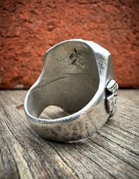 Image 2 of Copy of WL&A Handmade Patagonia (AZ) Thunderbird Heavy Signet Ring - Size 11