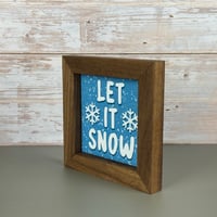 Image 2 of Small Framed Tile - Let It Snow
