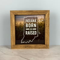 Image 1 of Large Framed Tile - Indiana Born And Raised