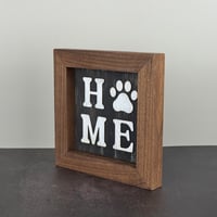 Image 2 of Wooden HOME (Pawprint) Framed Decor
