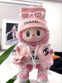 Image 2 of LABUBU Clothes Chanel Pink Vest Sweatshirt Outift