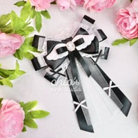 Image 2 of Black & White Lightstick Bow – Angel Wings Edition