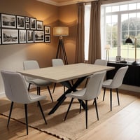 Dalton Rectangle Extending Table & 6 Chairs
