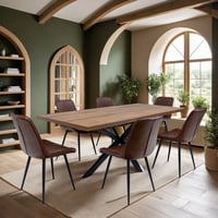 Image 1 of Panama Rectangle Extending Table & 6 Chairs
