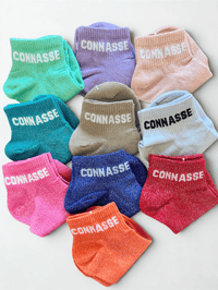 Chaussettes courtes à paillettes "CONNASSE"
