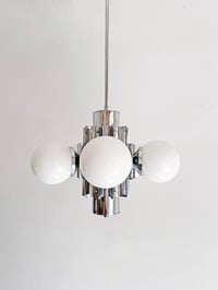 Image 1 of //VENDIDA//  LÁMPARA VINTAGE CROMADA CON 5 GLOBOS, AÑOS 70