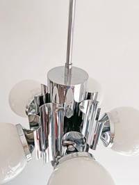 Image 6 of //VENDIDA//  LÁMPARA VINTAGE CROMADA CON 5 GLOBOS, AÑOS 70