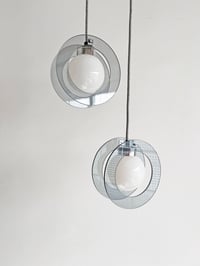 Image 7 of //VENDIDAS//  LÁMPARAS VINTAGE CON AROS DE VIDRIO, AÑOS 70