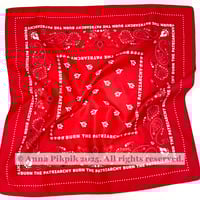 Image 3 of Bandana Burn the Patriarchy <small>(silky satin)</small>