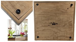 Image of Reclaimed Wood Trivet ~ Mixed Media ~ Footed Food Serving Centerpiece