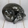 Dark Sparkly Sighthound Sculpture
