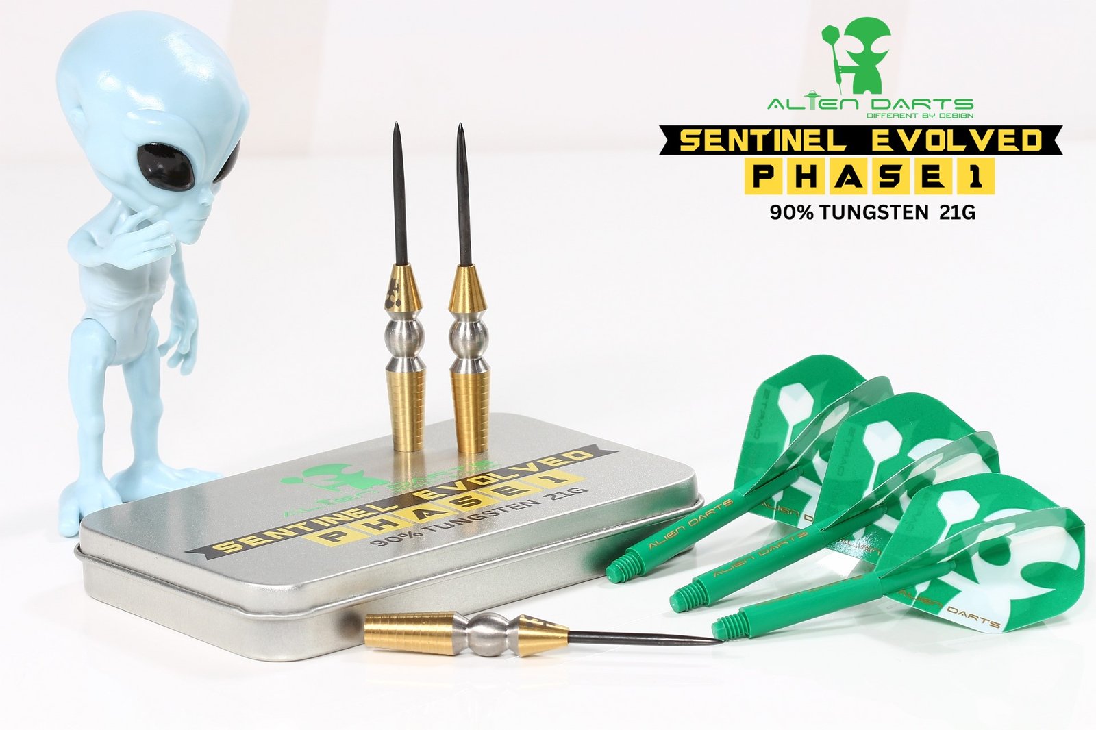 SENTINEL EVOLVED: PHASE 1 Darts 21g 90% Tungsten | Alien Darts