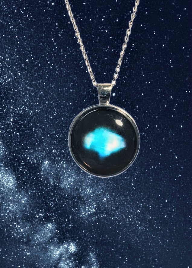 Image of Teal UFO Star Necklace