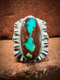 Image 2 of WL&A Handmade High Grade Royston Ribbon Thunderbird Heavy Signet Ring - Size 10