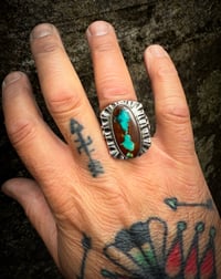 Image 5 of WL&A Handmade High Grade Royston Ribbon Thunderbird Heavy Signet Ring - Size 10