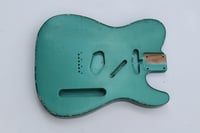 Image 2 of MJT VTT Telecaster Body - Sherwood Green - Medium Relic