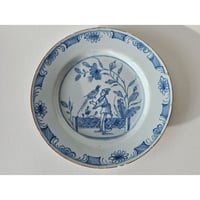 Image 2 of Antique Mid 18th Century 'Chinoiserie' Delftware Plate