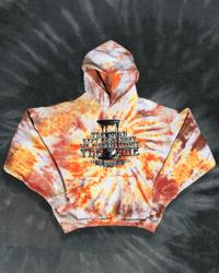 Image 1 of THE MUSIC NEVER STOPPED SF '25 DYE HOODIE (TIE DYE COLORS VARY)