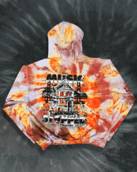 Image 2 of THE MUSIC NEVER STOPPED SF '25 DYE HOODIE (TIE DYE COLORS VARY)
