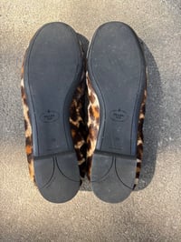Image 4 of Prada Leopard Print Ponyhair Ballet Flats, Size 38