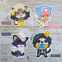 Image 3 of One Piece Cat Vinyl Sticker
