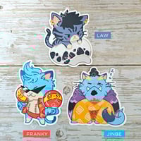 Image 4 of One Piece Cat Vinyl Sticker