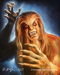 Bark at the Moon - Canvas Giclee