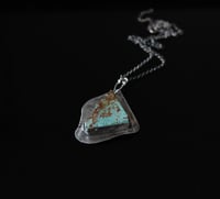Image 3 of Sky Blue Australian Raw Turquoise Silver Necklace