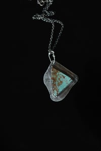 Image 4 of Sky Blue Australian Raw Turquoise Silver Necklace
