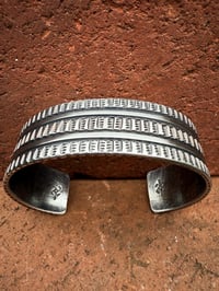 Image 1 of WL&A Handmade Ingot Old Style Two Roads Cuff - Size 7" to 7.5" Wrist