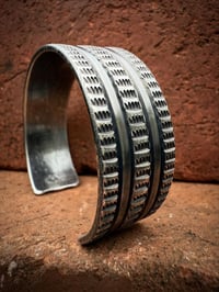 Image 3 of WL&A Handmade Ingot Old Style Two Roads Cuff - Size 7" to 7.5" Wrist