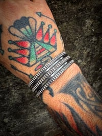 Image 5 of WL&A Handmade Ingot Old Style Two Roads Cuff - Size 7" to 7.5" Wrist