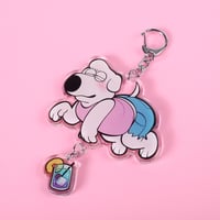 Image 3 of Gay Dog Cousin Acrylic Keychain