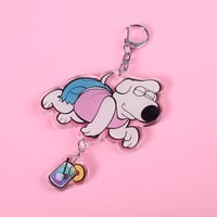 Image 2 of Gay Dog Cousin Acrylic Keychain